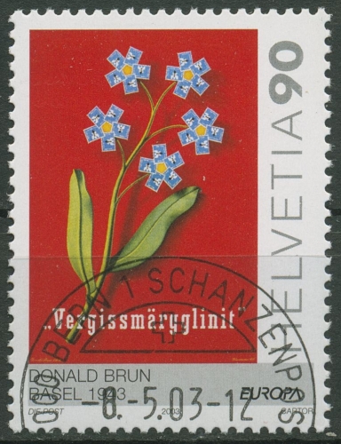 Schweiz 2003 Europa CEPT Plakatkunst 1838 gestempelt