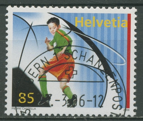 Schweiz 2006 Fußball-EM Österreich/Schweiz Juniorenfußball 1959 gestempelt
