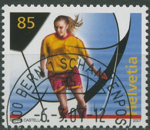 Schweiz 2007 Fußball-EM Österreich/Schweiz Frauenfußball 1997 gestempelt