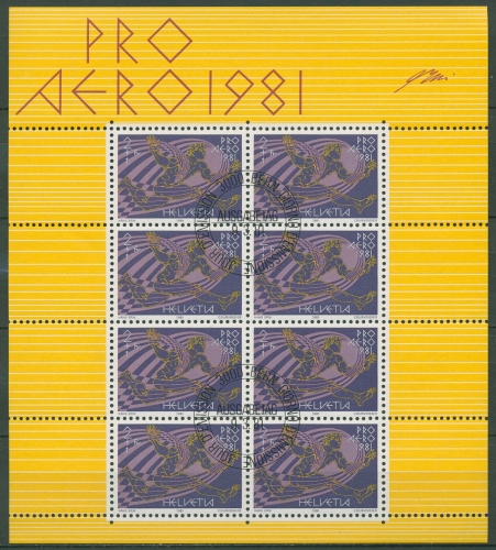 Schweiz 1981 Pro Aero Luftfahrtgesellschaft Swissair 1196 K gestempelt (C96320)