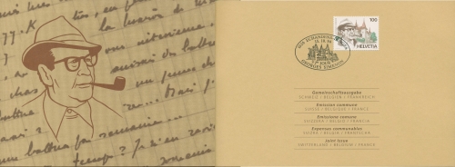 Schweiz 1994 Autor Georges Simenon 1535 Geschenkverpackung gestempelt (C96339)
