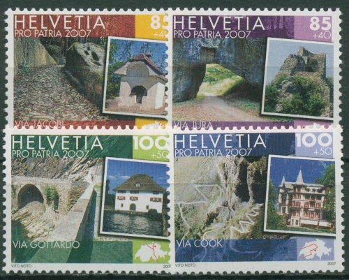 Schweiz 2007 Pro Patria Kulturwege Bauwerke 2007/10 postfrisch