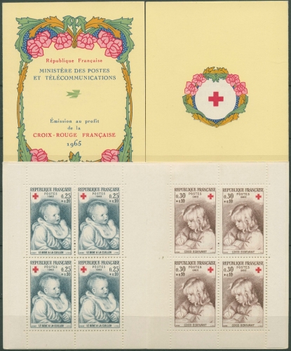 Frankreich 1965 Rotes Kreuz Gemälde Markenheftchen 1532/33 MH postfrisch(C96359)
