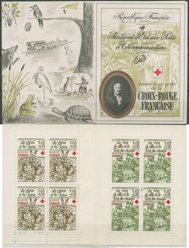 Frankreich 1978 Rotes Kreuz Fabeln Markenheftchen 2129/30 MH postfrisch (C96370)