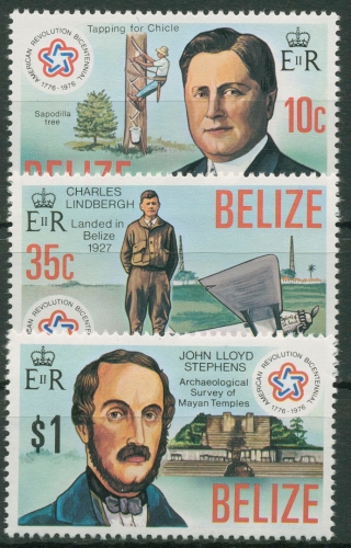 Belize 1976 200 Jahre Unabhängigkeit der USA 357/59 postfrisch