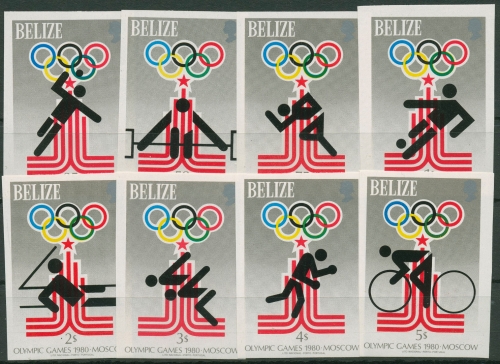Belize 1979 Olympia Sommerspiele Moskau´80 432/39 B postfrisch