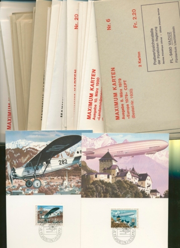 Liechtenstein 45 Maximumkarten aus 1979/85 OVP (XL5195)