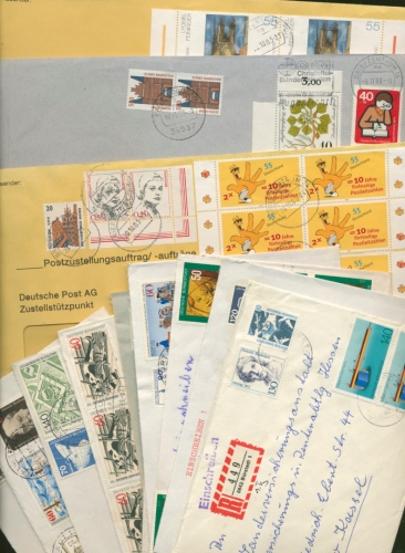 Bund 32 hochfrankierte R-, Express-, Zustellaufträge (XL5223)