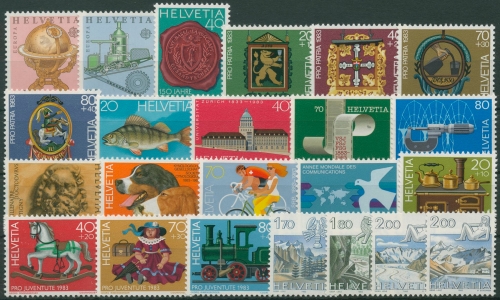 Schweiz Jahrgang 1983 komplett postfrisch (G96411)