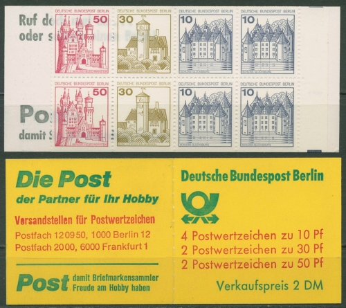 Berlin Markenheftchen 1977 Burgen und Schlösser MH 10 bb postfrisch