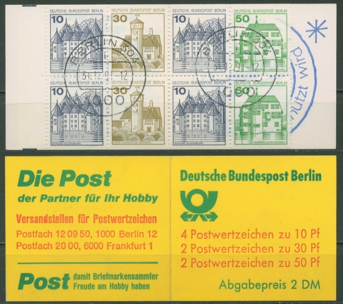 Berlin Markenheftchen 1980 Burgen und Schlösser MH 11 a mit BERLIN-Stempel