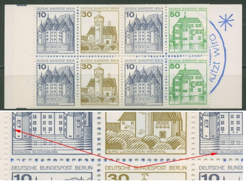 Berlin Markenheftchen 1980 B & S mit Plattenfehler MH 11 a PF IV+V postfrisch