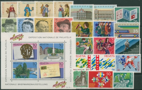 Schweiz Jahrgang 1990 komplett postfrisch (G96418)