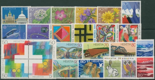 Schweiz Jahrgang 1991 komplett postfrisch (G96419)