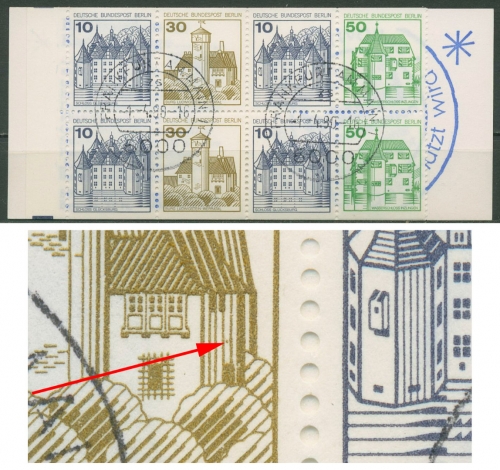 Berlin Markenheftchen 1980 B & S mit Plattenfehler MH 11 a PF XX gestempelt