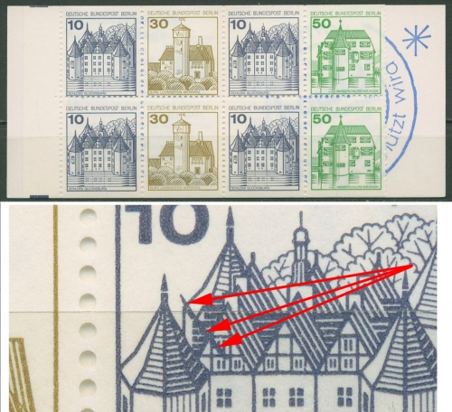 Berlin Markenheftchen 1980 B & S mit Plattenfehler MH 11 a PF ? postfrisch