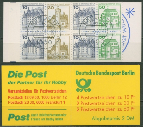 Berlin Markenheftchen 1980 Burgen und Schlösser MH 11 b mit BERLIN-Stempel