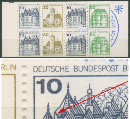 Berlin Markenheftchen 1980 B & S mit Plattenfehler MH 11 b PF XII postfrisch