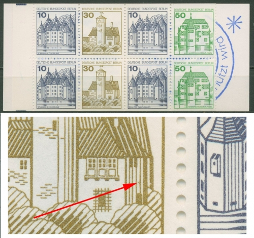 Berlin Markenheftchen 1980 B & S mit Plattenfehler MH 11 b PF XX postfrisch