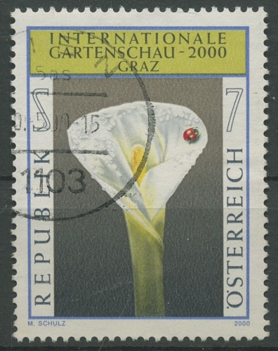 Österreich 2000 Int. Gartenschau Graz Blumen Sumpfcalla 2305 gestempelt