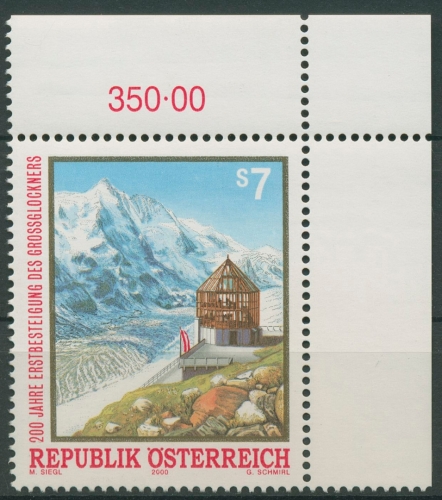 Österreich 2000 Berge Großglockner Erstbesteigung 2309 Ecke postfrisch