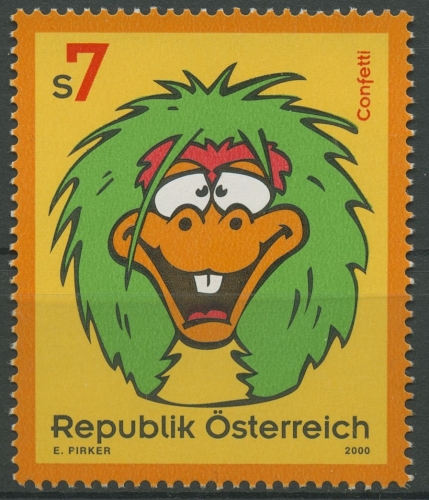 Österreich 2000 Kinderfernsehen Confetti TIVI Figur Confetti 2317 postfrisch
