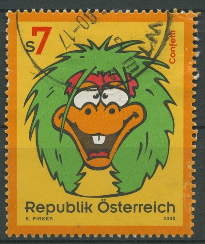 Österreich 2000 Kinderfernsehen Confetti TIVI Figur Confetti 2317 gestempelt