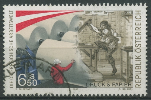 Österreich 2000 Papierherstellung Drucker 2330 gestempelt