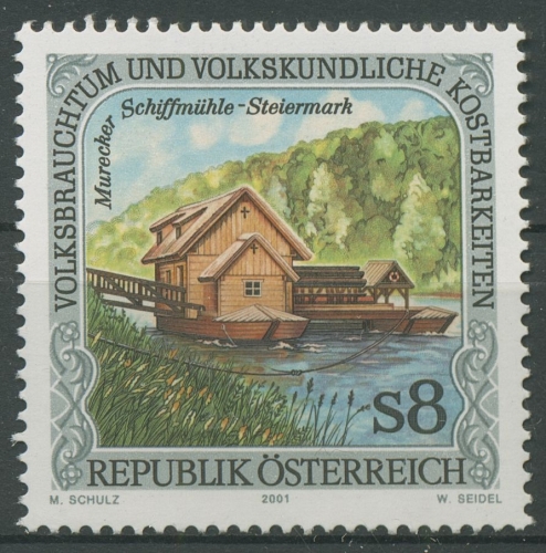 Österreich 2001 Volksbrauchtum Murecker Schiffmühle 2338 postfrisch