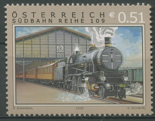 Österreich 2002 Eisenbahnen Schnellzug Wiener Südbahnhof 2394 postfrisch
