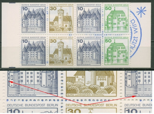 Berlin Markenheftchen 1980 B & S mit Plattenfehler MH 11 ca PF IV+V postfrisch
