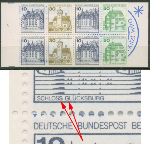 Berlin Markenheftchen 1980 B & S mit Plattenfehler MH 11 cb PF VIII postfrisch