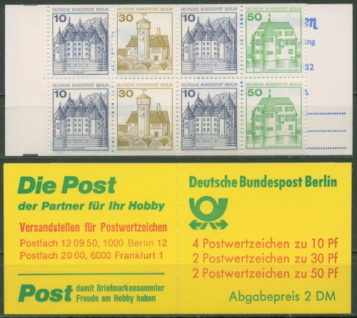 Berlin Markenheftchen 1980 Burgen und Schlösser MH 11 da postfrisch