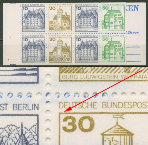 Berlin Markenheftchen 1980 B & S mit Plattenfehler MH 11 ea PF XIX postfrisch