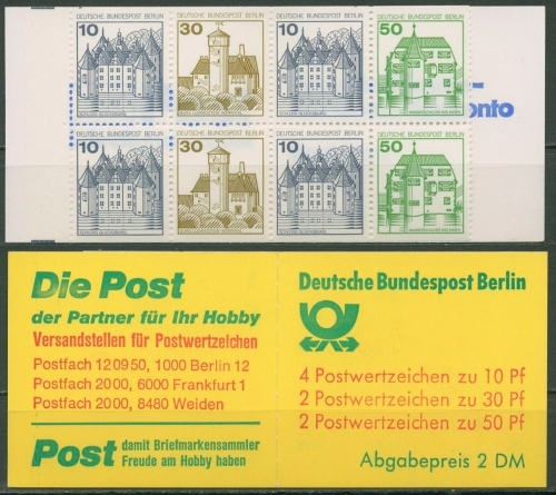 Berlin Markenheftchen 1980 Burgen und Schlösser MH 11 h postfrisch