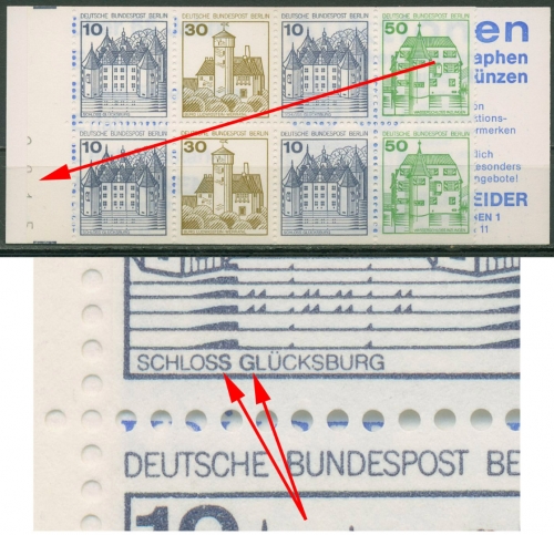 Berlin Markenheftchen 1980 B&S Bg.-Nr., Plattenfehler MH 11 k PF VIII postfrisch