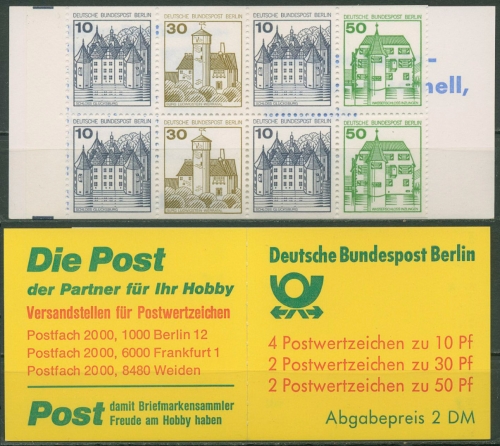 Berlin Markenheftchen 1980 Burgen und Schlösser MH 11 l postfrisch