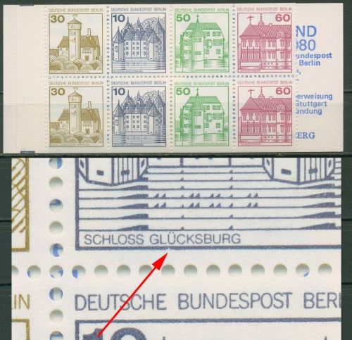 Berlin Markenheftchen 1980 B & S mit Plattenfehler MH 12 b PF II postfrisch