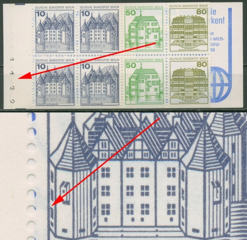 Berlin Markenheftchen 1982 B & S Plattenfehler MH 13 b Bg.-Nr. PF V postfrisch