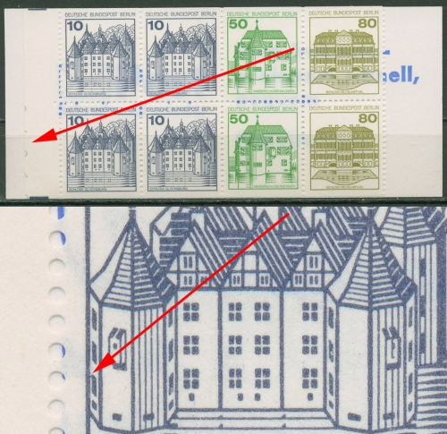 Berlin Markenheftchen 1982 B & S Plattenfehler MH 13 c Bg.-Nr. PF V postfrisch