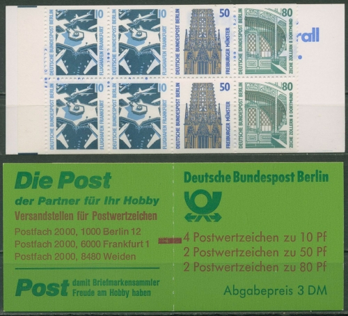 Berlin Markenheftchen 1989 SWK mit Zählbalken MH 14 mZ postfrisch