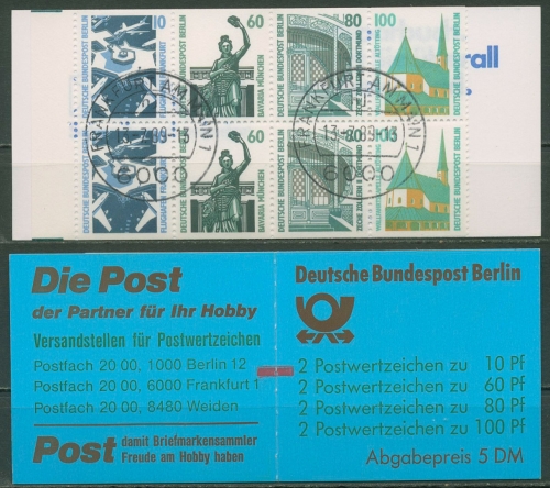Berlin Markenheftchen 1989 SWK mit Zählbalken MH 15 mZ gestempelt