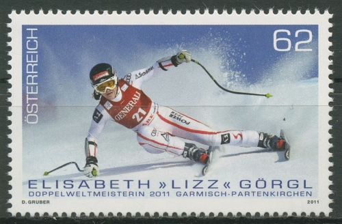 Österreich 2011 Skirennfahrerin Elisabeth Görgl 2958 postfrisch