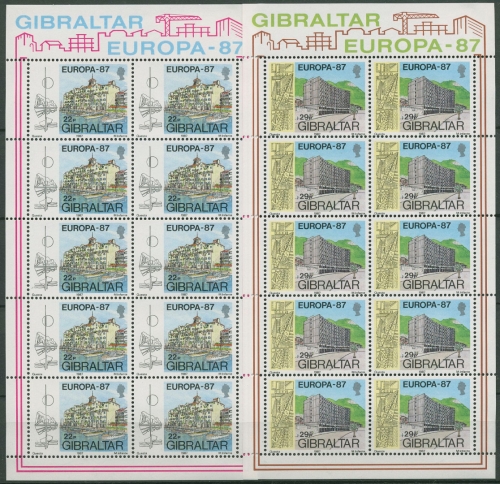 Gibraltar 1987 Europa CEPT Moderne Architektur 519/20 K postfrisch (C96440)