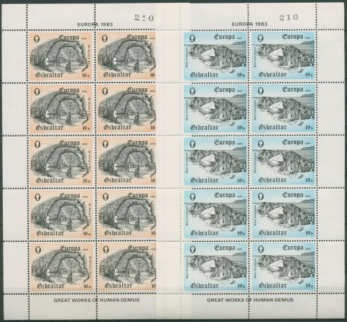 Gibraltar 1987 Europa CEPT Große Werke Bauwerke 463/64 K postfrisch (C96441)
