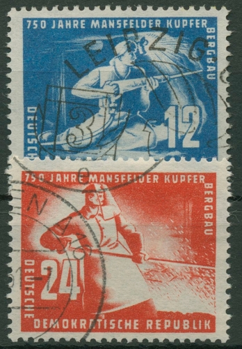 DDR 1950 750 Jahre Mansfelder Kupferschieferbergbau 273/74 Massenentwerung