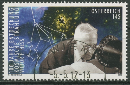 Österreich 2012 Kosmische Strahlung Physiker Victor Franz Hess 2993 gestempelt