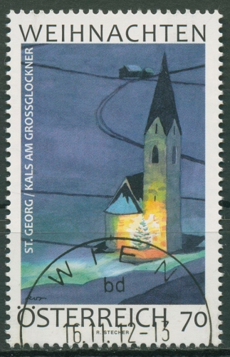 Österreich 2012 Weihnachten St.-Georgs-Kirche 3037 gestempelt