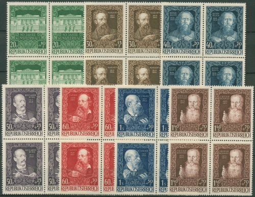 Österreich 1948 80 Jahre Künstlerhaus Wien 878/84 4er-Block postfrisch