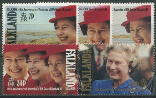 Falkland 1992 40. Thronjubiläum Königin Elisabeth II. 552/56 postfrisch